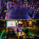Popxstar 5V USB RGBIC Fairy String Light 25/20/10M Christmas Light With Bluetooth APP and Remote control For Xmas tree Garland Decoration