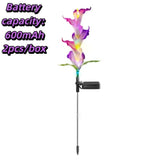 2pcs Colorful LED Solar Garden Light Automatic Color Changing Waterproof LED Garden Light for 1.2V/AA/600mAh