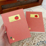 Popxstar Pink Notebook 96-100 Pages Cute Tomato Design Notebook Thick Journal No Bleed Paper for Writing School Office Supplies