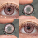 2PCS Red Contact Lenses with Prescription Beauty Pupils Natural Soft Eye Pink Lenses Makeup Cosplay Fast Shipping Yearly