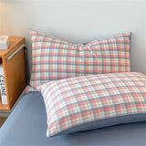 Popxstar Home Bedding Comforter 150x200Color Plaid Multi-size Quilt Cover Cotton Duvet Cover Single Queen Size with Zipper for All Season