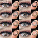 Popxstar  2pcs New Colored Contact Lenses Fashion Yearly Gray Eyes Lenses Natural Blue Eye Lenses Green Pupils Makeup Eyes Lens