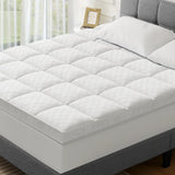 Popxstar Twin Full Size Mattress Pad Cover for Sleepers Extra Thick 5D Mattress Topper Plush Pillow Top with 8-19 Inch Deep Pocket