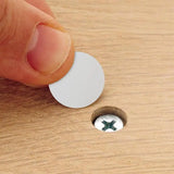 54pcs/sheet Black Screws White Screws Gray Cabinet Plastic Cover for Cabinet Adhesive Cabinet Screw Cover Stickers