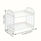 Popxstar 2-Tiers Wooden Storage Shelf Desktop Organizer Desktop Cosmetic Storage Box Dressing Table Storage Rack Bedroom Accessories