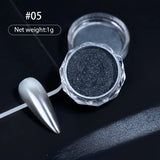 Popxstar Aurora Pearl Nude Pink White Nails Glitter Dust Chrome Moonlight White Rubbing on Powder Shell Mirror Pigment Nail Art Supplies