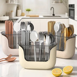 Chopstick Holder Storage Box Kitchen Countertop Utensil Drain Rack and Storage Compartment