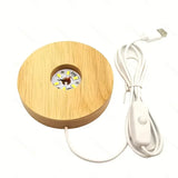Popxstar Wood Desktop Decorative Lights Light Base Night Light Wooden Led Usb Display Light Display Stand Lamp Holder Lamp Art Ornament