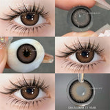 Popxstar  Korean Lenses Color Contact Lenses for Eyes 1pair Natural Colorcon Eye Lens Blue Green Eye Lens Beautiful Pupil Yearly