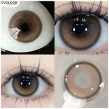 Popxstar  1 Pair Purple Beauty Colored contact lenses For Eyes Halloween Makeup Lens Pupils Fashion Big Eye Lenses Myopia Lenses