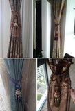 European Luxury Curtain Hanging Ball Straps Tied Rope Curtain Buckle Hook Tassel Strap Home Decor