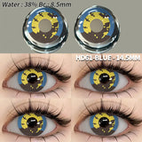 Popxstar 2pcs Cosplay Colored Contact Lenses Anime Contact Lenses Blue Eye Lenses Yearly Crazy Halloween Makeup Colorful Lens