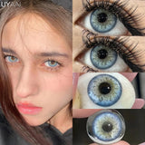1 Pair Blue Eye Color Lens y2k Korean Fashion Colorcon Brown Natural Color Eye Contacts Black Lenses Green Pupils Gray Len