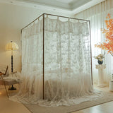 New Summer 2 Layers Mosquito Net for Home Decor with Bracket Princess Palace Bed Curtain Tent for Girls Room