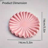 Popxstar Ceramic Ruffle Jewelry Tray Decor Tray High-grade Earrings Necklaces Jewelry Bowl Coffee Table Organizer Jewelry Display Plate