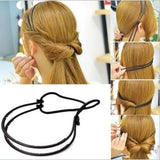 Popxstar Fashion Women Girl Double Layer Adjustable Head Hair Hoop Elastic Hair Rope Hair Band Hair Accessories Hot Sale