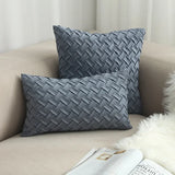 Fashion Car Backrest Cushion Cover Soft Faux Suede Home Decorative Navy Blue Pillow Cover Woven Pattern Green 45x45cm/30x50cm