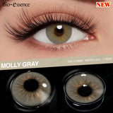 Popxstar New Arrival Bio-essence 1 Pair Gray Lenses for Eyes Color Contacts Lens Fashion Makeup Lenses Blue Pupils for Natural Eyes
