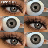 Popxstar  1 Pair Natural Color Contact Lenses for Eyes Brown Lenses Colorcon Korean Lens Yearly Beautiful Grey Eyes Big Black Len