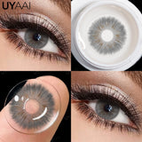 Popxstar  Contact Lenses Gray Cosmetic Eyes Colored Lens Natural Pupils Black Makeup Colored Pupils Beauty Black lenses Woman Makeup