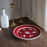 Popxstar  Ceramic Plate Household 8 Inch Flat Plate French Vintage Western Dish Flower Floret Porcelain China Tableware Baking