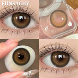 1 Pair Blue Color Contact Lenses Natural Brown Lenses Gray Beautiful Pupils for Eyes Women Cosmetics Eye Contacts Lens