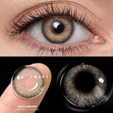 Popxstar  1Pair Contact Lenses for Eyes Color Natural Brown Beauty Yearly Cosmetic Contacts Eyes Makeup Eye Contacts Brown Lens