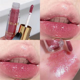 Popxstar Waterproof Diamond Shimmer Glitter Lip Gloss 5 Colors Sparkling Glitter Liquid Lipstick Diamond Pearl Lip Gloss Sexy Lip Make Up