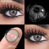 Popxstar  1 Pair Natural Color Contact Lenses for Eyes Brown Lenses Colorcont Korean Lens Yearly Beauty Gray Pupils Eye Contacts