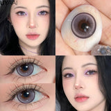 Popxstar Halloween Cosplay Color Contact Lenses Cosplay Lens Anime Red Lenses Girl Tears Graduated Colored Lenses Makeup Eye Len