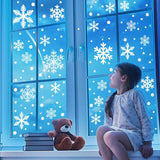 Popxstar 1sheet Snowflake Window Sticker Christmas Wall Stickers Kids Room Wall Decals New Year 2024 Christmas Decoration For Home
