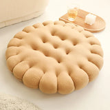 Popxstar Biscuit Shape Plush Cushion Soft Creative Pillow Chair Seat Pad Decorative Cookie Japanese Tatami Back Cushion Sofa Pillows