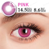 Popxstar  1 Pair Contact Lenses for Eyes Cosplay Lenses Anime Lenses Anime Accessories Halloween Lenses Black Lenses Pink Lens