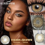 Popxstar  1 Pair Colorful Contact Lenses for Eyes Fashion Blue Eye Lenses Green Lenses Gray Eye Contacts Yearly Lens Eye Contact