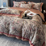 Popxstar  Premium 1000TC Egyptian Cotton Chinese Style Flowers Bird Print Luxury Bedding Set Duvet Cover Flat/Fitted Bed Sheet Pillowcases