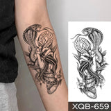 Popxstar Waterproof Temporary Tattoo Sticker Japanese Phoenix Flame Flash Tatto Feather Totem Body Art Arm Leg Waist Fake Tatoo Men Women