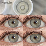 Popxstar  Natural Brown Contact Lense for Eyes Colorcon Blue Lenses Beautiful Gray Pupils Cosmetics Yearly Soft Eyes Contact Lens