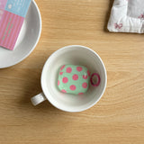 Popxstar Fashion Simple Big Pink Blue Dots Polka Point Pattern Glossy Earphone Case with Ring Cover for AirPods 1 2 3 4 Pro Pro2