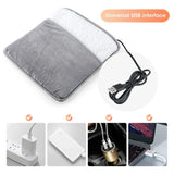 Popxstar Portable USB Electric Foot Heating Pad Washable Soft Plush Foot Heater Winter Foot Warming Mat for Bed,Under Desk,Office,Home