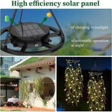 Solar Powered Simulated Plant Willow Leaf LED Lights Suitable for Outdoor Garden and Courtyard Hanging Solar Powered Plant Light