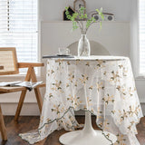 Popxstar  Table Cloth Cake Photography Background Embroidery Prop Cloth White Tablecloth