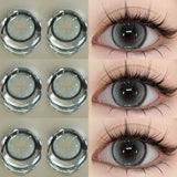 Popxstar  1Pair Myopia Colour Contacts Lenses Prescription Myopia Circular Green  Eye Blue Lenses Makeup Beauty Pupil Gray Eyes