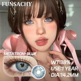 Popxstar  1 Pair Colored Contact Lenses for Eyes Natural Brown Gray Eye Contacts Yearly Cosmetics Pupils Blue Lens Green Contacts