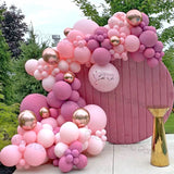 Popxstar Pink Theme Star Balloons Garland Arch Kit Boy And Girl Birthday Party Baby Shower Decoration Pink Balloon Wedding Party Supplies