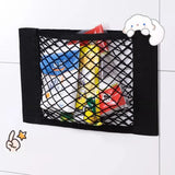 Popxstar  Elastic Storage Net Pocket Home Kitchen Cabinet Door Adhesive Sundries Bags Trunk Pocket with Nylon Fastener Tape Car Organizer