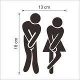 Popxstar Toilet Sticker Funny Bathroom Sticker Removable WC Door Sticker Washroom Wall Sticker Creative Art Decal DIY Home Decoration