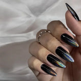 Popxstar  24Pcs Short Almond Press on nails French Tips Press on nails False Nails Simple Rose Full Cover Wearable Fake Nail Tips Art