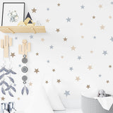 Popxstar Cartoon Stars Beige Wall Stickers Removable Nursery Wall Decals Poster Print Children Kids Baby Room Interior Home Decor Gifts