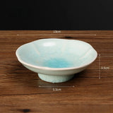 Popxstar  Tea Plate Delicate Cooking Tea in The Oven Afternoon Dim Sum Dried Fruit Plate Ceramic Fruit Plate