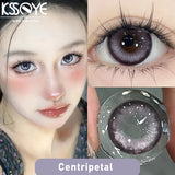 Popxstar  2Pcs Best Selling Color Contacts Lenses Myopia Degree -0.00 to -8.00 Purple Series Soft Lens Contact Lenses with Natural